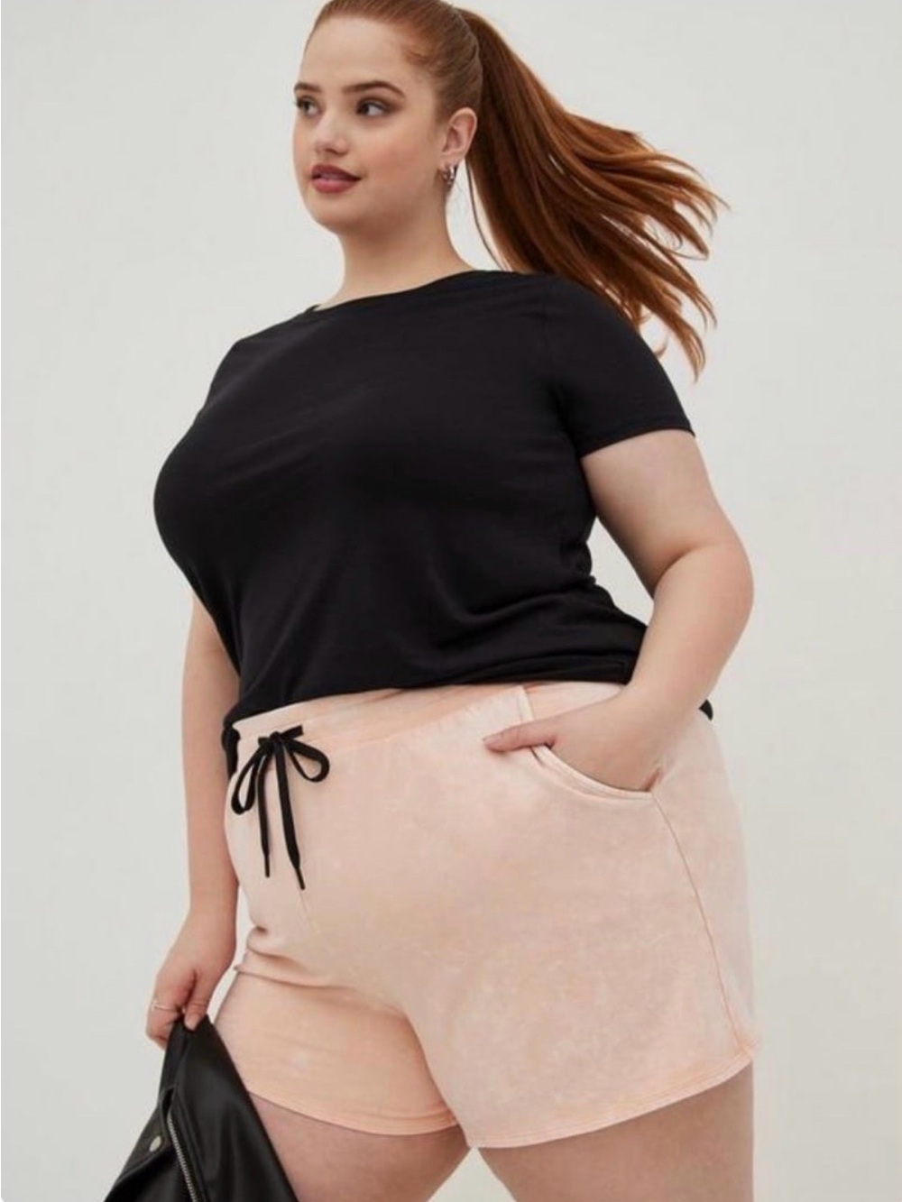 Torrid Blush Pink Wash Pull-On Drawstring Shorts Size 3 (3X) NWT